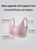 Plus Size Crescent Lifting Soft Support Bra, Ultra-Thin Shell Cup Anti-Gravity Anti-Sagging Side Support Wireless Seamless Women's Lingerie