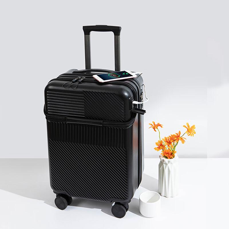 LIDU Front-Opening Carry-on Luggage with USB 20 inch