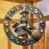 Enchanting Acrylic Magic Gem Witch Cartoon Character Decorative Pendant For Outdoor Use