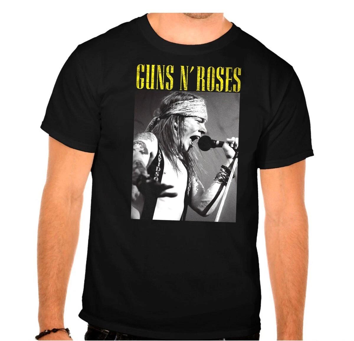 GUNS N  ROSES Rock Band Rock Music legends BLACK T-Shirt - 928- M