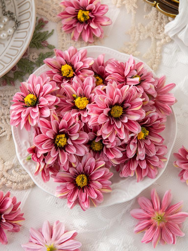 10/20PCS Small Daisy Artificial Flowers Home Room Table Decor Wreaths Wedding Bridal Accessories Clearance Headwear Brooch Gifts