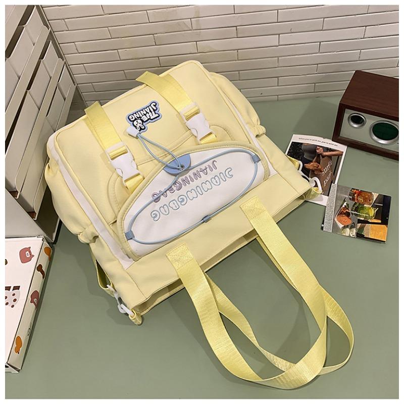 The new schoolbag is high-value, fresh and sweet, macaron-colored make-up bag, junior high school students, light travel, and large-capacity backpack.