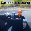 6pcs/Set Cute Mini Cat Ornament Car Center Console Decoration Ornaments Auto Dashboard Decoration Car Accessories