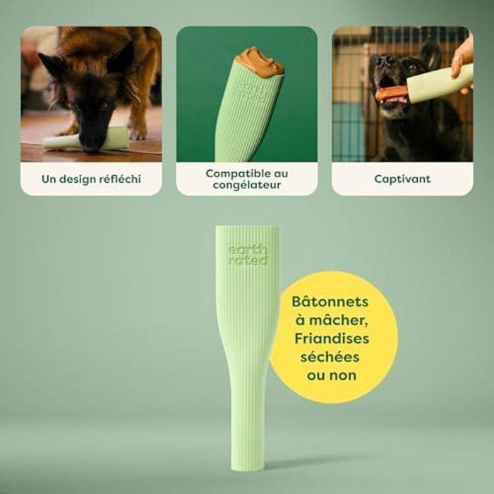 Kauspielzeug - Earth Rated - Naturkautschuk - Für aggressive Hunde - 34,7 x 8,3 cm - Grün