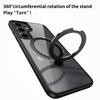 For Samsung Galaxy S24 Magnetic Case Kickstand TPU+Acrylic Phone Cover