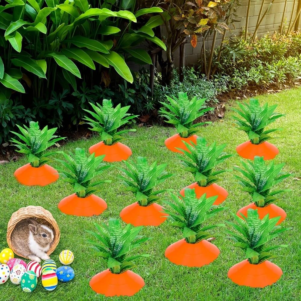 Creative Garden Stakes Colorful Carrots Ground Pile Crafts Easter Carrots Decor  Patios