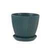 Simple Patterned Vertical Plastic Flower Pot for Balcony & Garden – Green Radish/Rose Design
