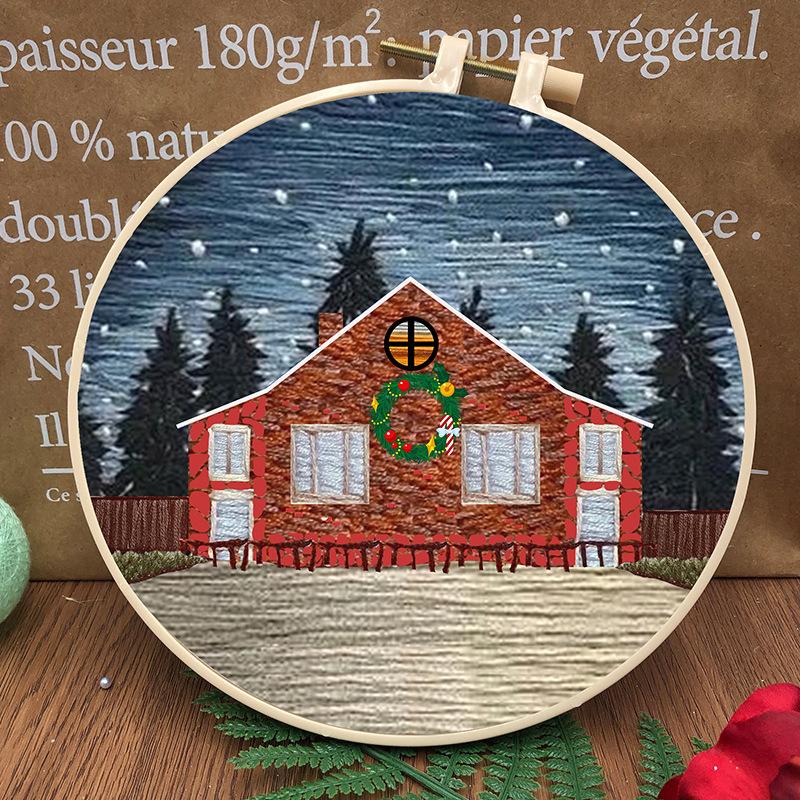 1 st Julklockmönster Broderi DIY Tygpyssel Kit Kreativt Hantverk Sömnad