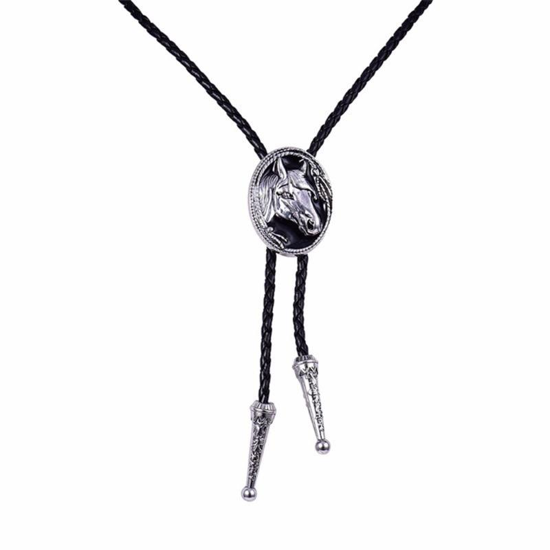Bolo Tie Punk Shirts Chain Lucky Knot Collar Necklaces Long Neckties Pendant