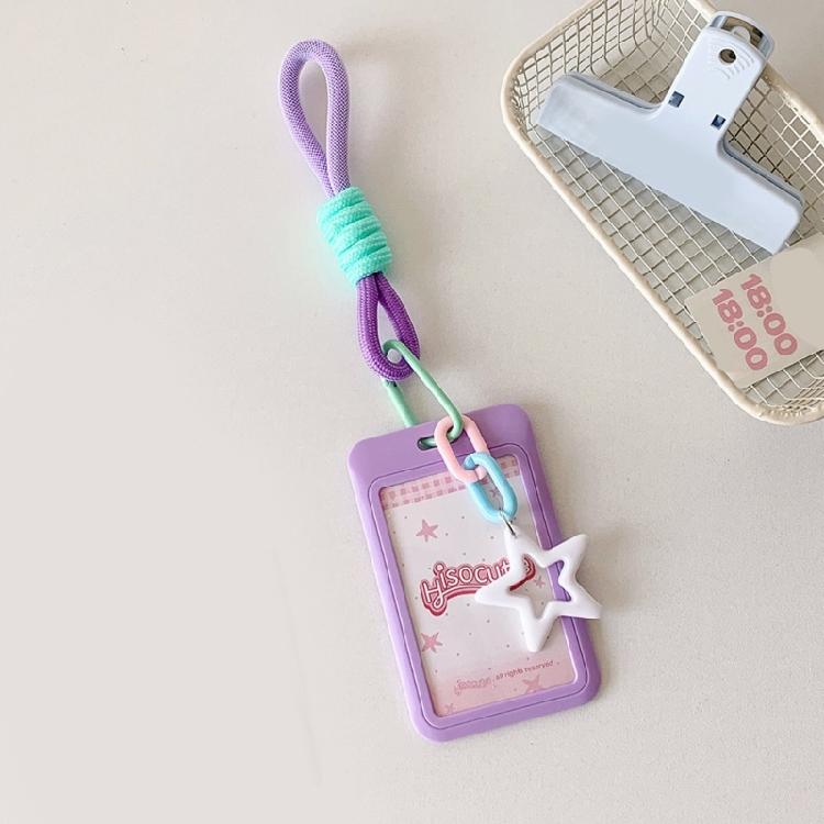 Lovely Kpops Photocard Holder with Keychain,Star Photo Card Sleeve ID Bank Credit Card Holder Protector Gifts for Womens