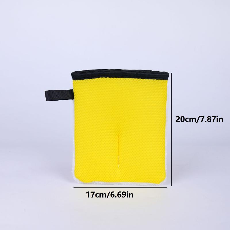 

PV 1pc new Double Side Use Interior Scrubbing Mitt+Microfiber Mesh Fiber For Leather, Plastic,Vinyl,Glass Cleaning