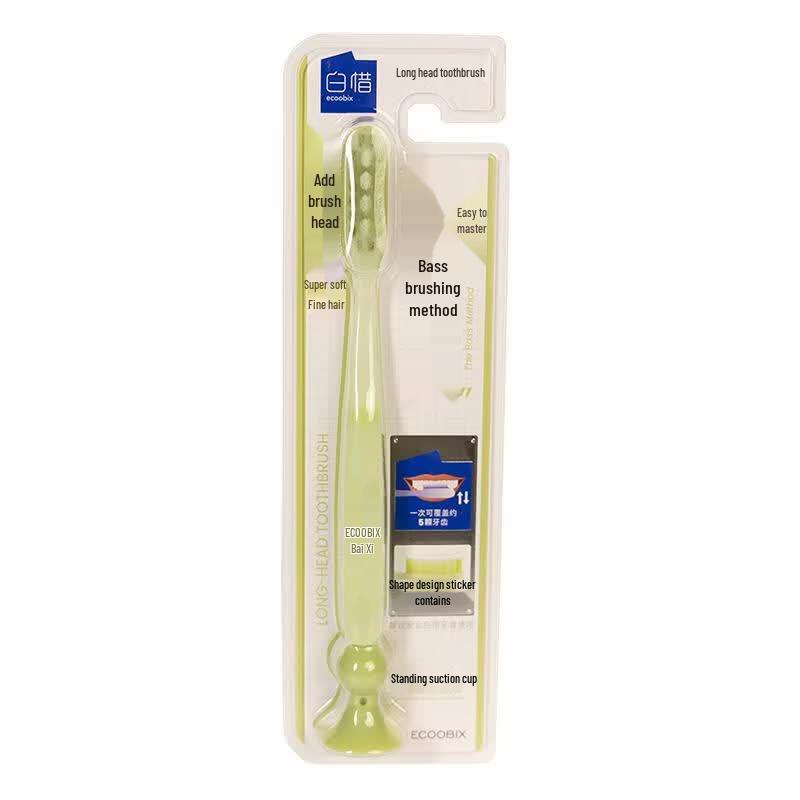 Baixi Long Head Soft Bristle Toothbrush светло-зеленый