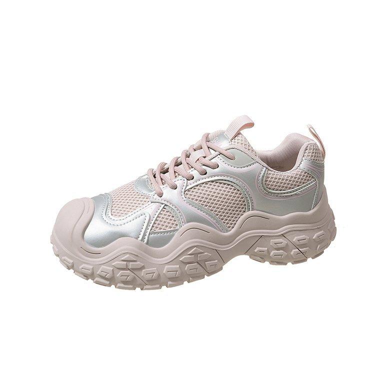 

Ziyan leather single shoes women s 2025 spring new big head ugly cute shoes versatile casual sports shoes platform dad shoes 40 серебряный