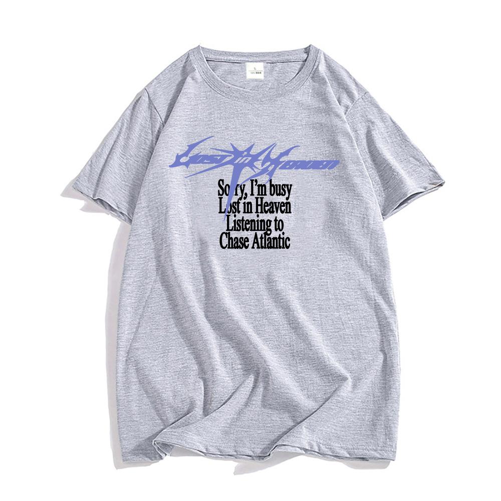 Lost In Heaven Print T-shirt Rock Band CHASE ATLANTIC Tshirts Cotton Summer Men Women Tees Graphic Clothing Camisetas Unisex Top