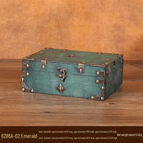 

European-Style Antique Wooden Jewelry Storage Box - Decorative Gift Box