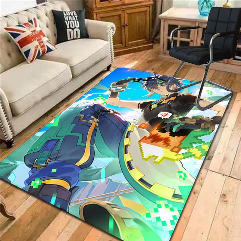 Genshin Impact Kinich Rug Floor Mat for Living Room or Bedroom Soft and Comfortable Carpet a Gift for Birthday and Holiday.NFF0928623
