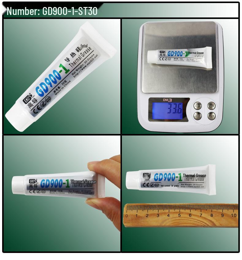 GD100 High Conductivity Thermal Paste CPU/LED Heatsink, Silicone, 20/30g Tube