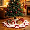 Plush Surface Christmas Tree Skirt Elegant Edge Furry Tree Skirt  Festive Decoration