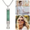 Anxiety Breathing Necklace for Adults Stainless steel Stress Relief Meditation Necklaces Yoga Ritual Female Jewelry