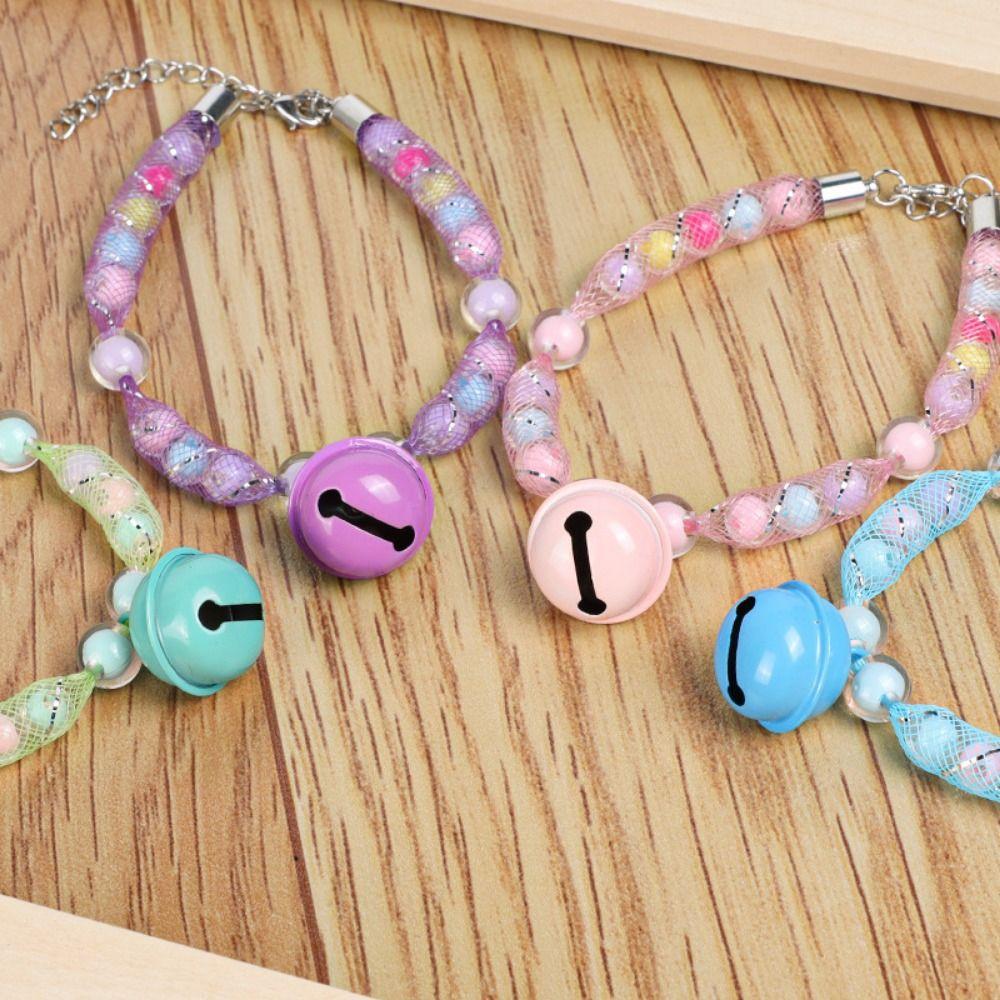 

With Bell Cat Bell Collar Retractable Pet Acrylic Collar Pet Bell Necklace Dog Jewelry