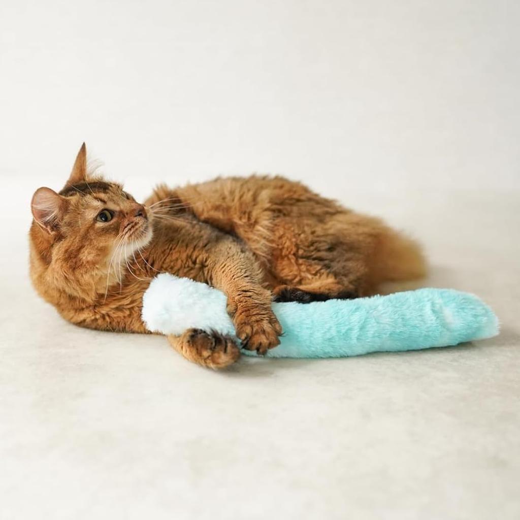 Mofu Kerikeri Soda Float [Safe Cat Quality] Contains Catnip Fluffy Cat Plush Toy Made with Safe Materials for Stress Relief and Exercise [Cat Toy