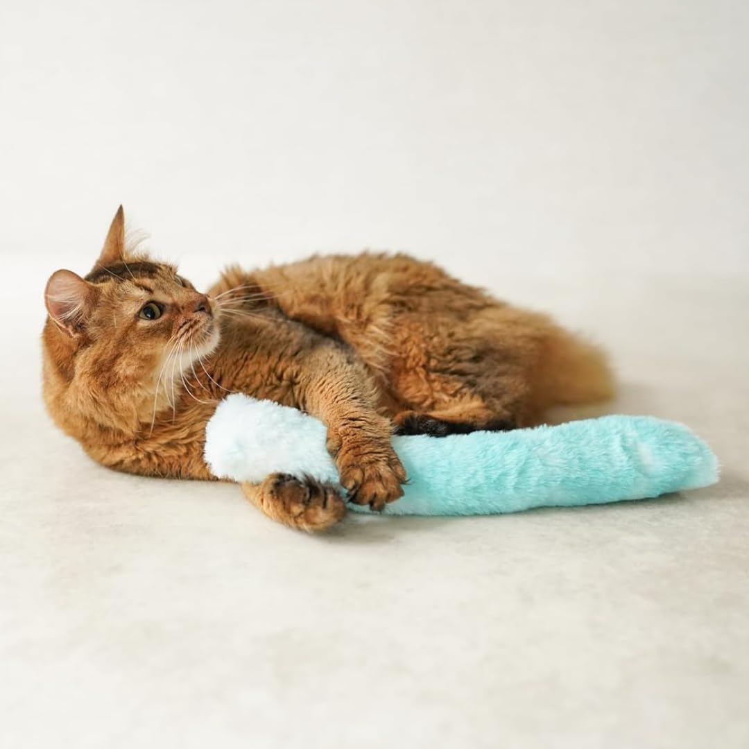 

Mofu Kerikeri Soda Float [Safe Cat Quality] Contains Catnip Fluffy Cat Plush Toy Made with Safe Materials for Stress Relief and Exercise [Cat Toy