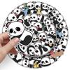 50 Fotos de Panda Doodle Dibujo Animado Animales Lindos Tarjeta Gourmet para Niños Pegatinas Decorativas para Funda de Teléfono Móvil Maleta Impermeable