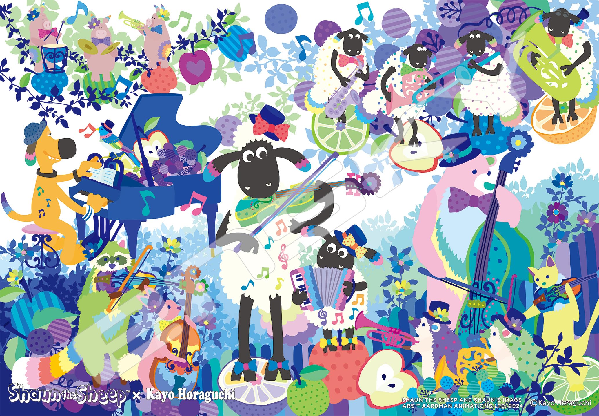 Ensky Shaun the Sheep x Kayo Horaguchi 2 Jigsaw Puzzle 51 x 1000 Pieces JIGSAW PUZZLE 73.5cm 1000T-522