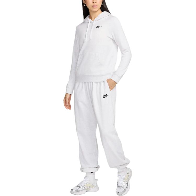 New Nike Sportswear Club Fleece Sweatshirt Women's Birch Heather DQ5794-051