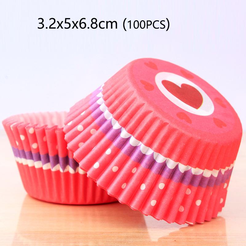 100Pcs Muffin Cupcake Paper Cups Cupcake Liner Baking Muffin Box Cup Case Party Tray Cake Decorating Tools Birthday Party Decor