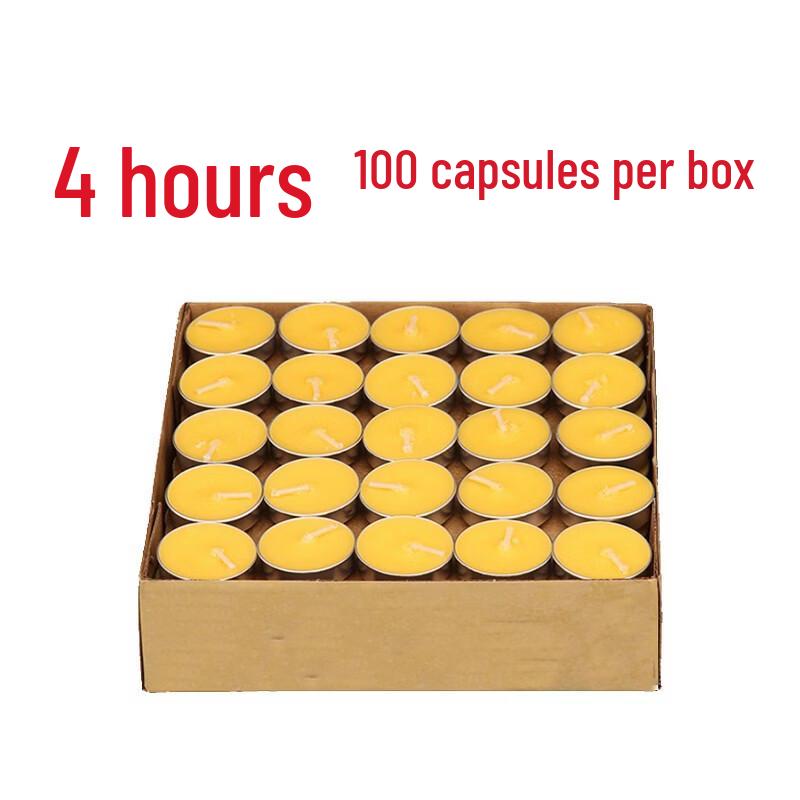 Hundun 8-Hour Yellow Aluminum Ghee Lamps, 16 Boxes