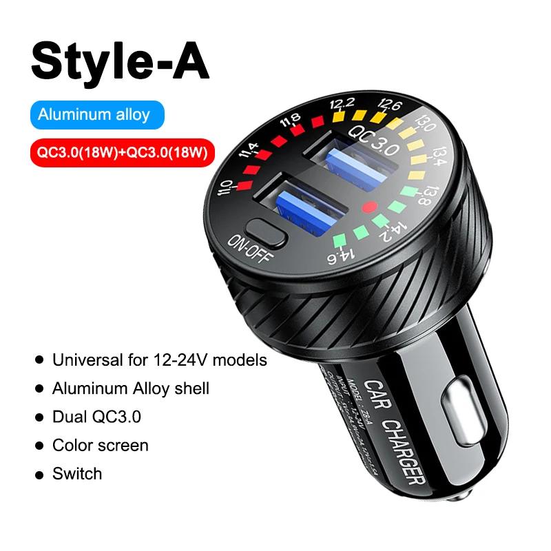 48W USB C Car Charger Fast Charging PD & QC3.0 Car Phone Charger Cigar Lighter Socket Adapter for iPhone Huawei Xiaomi Samsung