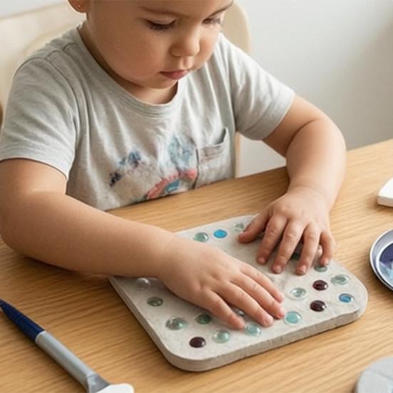 Yousheng Large DIY Stepping Stone Kit, Square Handprint Stepping Stone, Mother's Day Keepsake Craft, Indoor Outdoor Garden Stone with 26 Letter Stamps