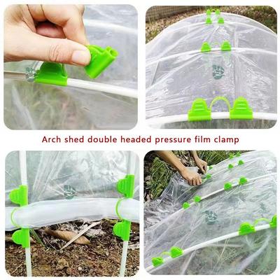50pcs/set Pressure Film Clip Windproof DIY Butterfly Clamp Accessories Double Headed Greenhouse Clip Small Arch Greenhouse