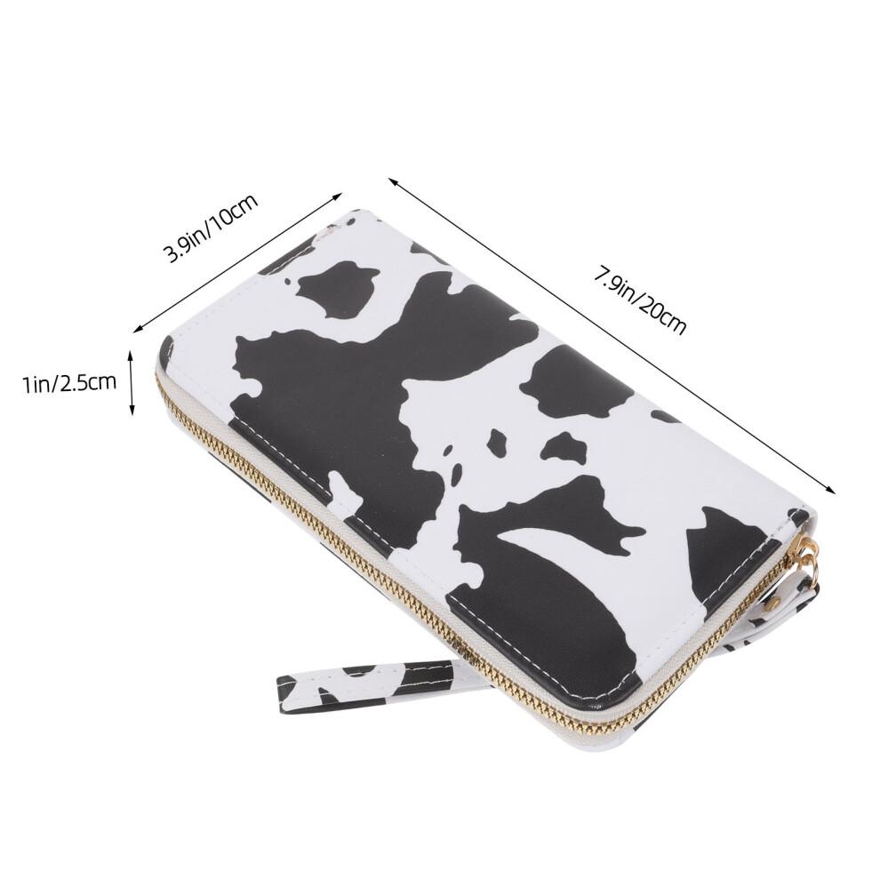 Cow Print Slim Wallet Fashion Multi compartment Ladies Women