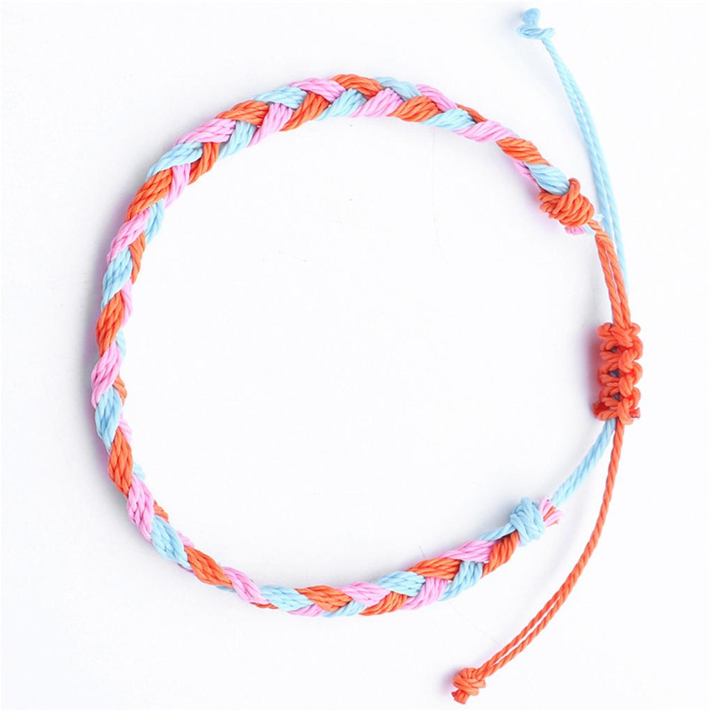 Braided Bracelet Jewelry Accessory Hand Decoration Thread Adorn Dressing Colorful Gift Waxed Wristband Girls Bracelets Birthday