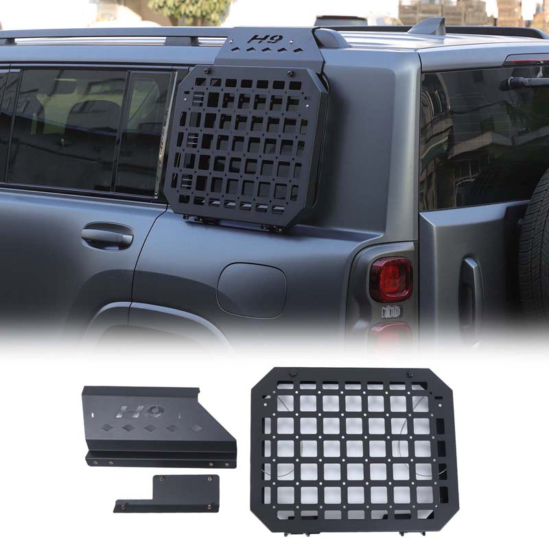 

For Great Wall Haval H9 2026 2026 aluminum alloy Car Rear Window Glass Armor Shelf Storage Racks Car Exterior Accessories