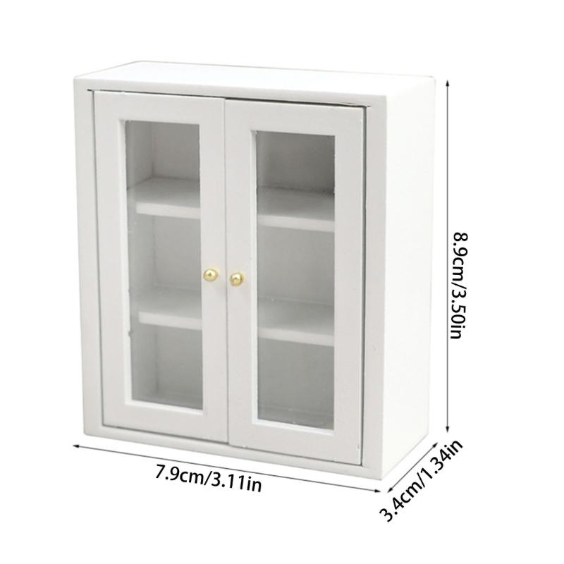 Doll House Model Realistic Dollhouses Cabinet Realistic Play Display Shelf Zakka 1:12 Model Display Shelf Toy