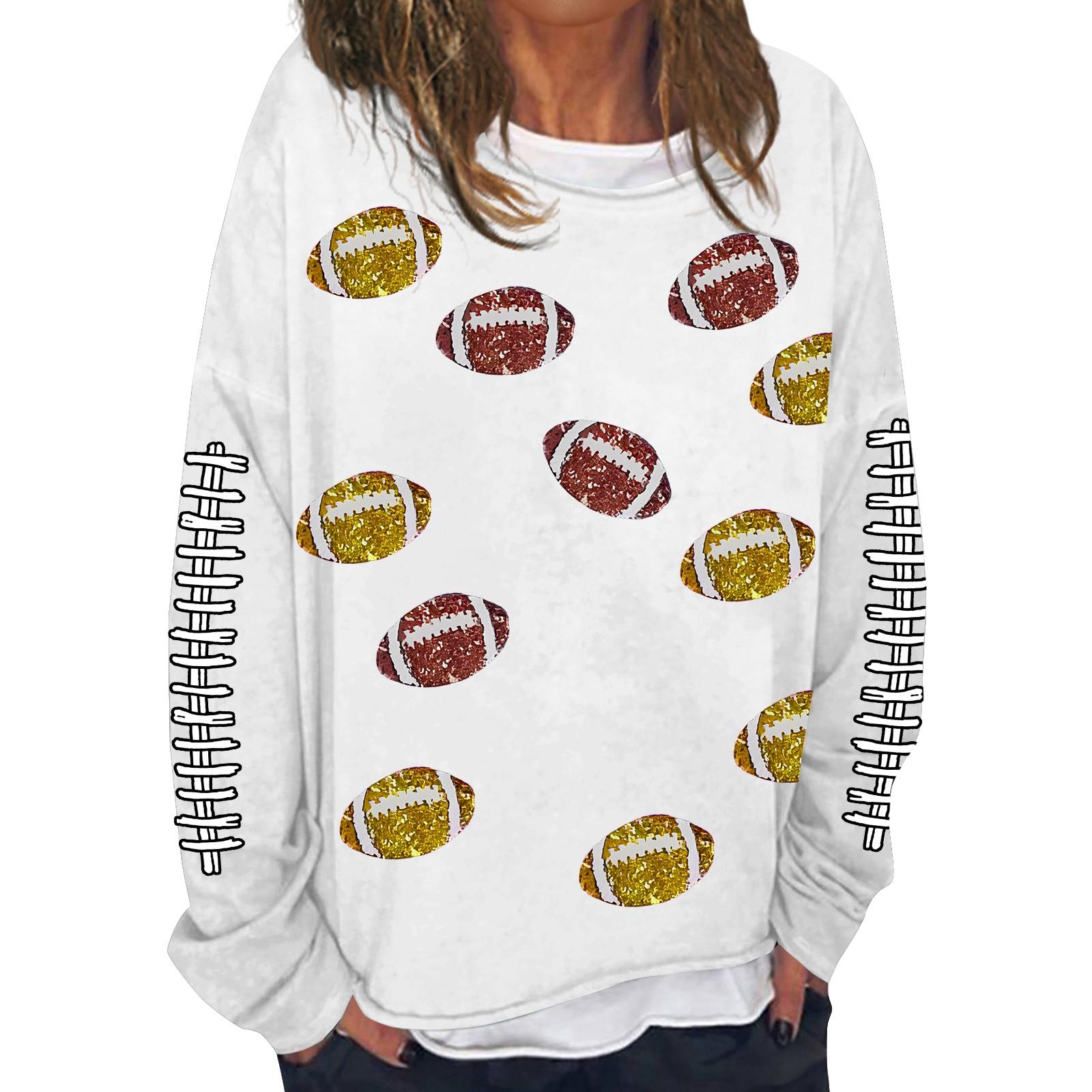 

Женская модная повседневная толстовка с длинным рукавом и круглым вырезом с принтом XXL белый