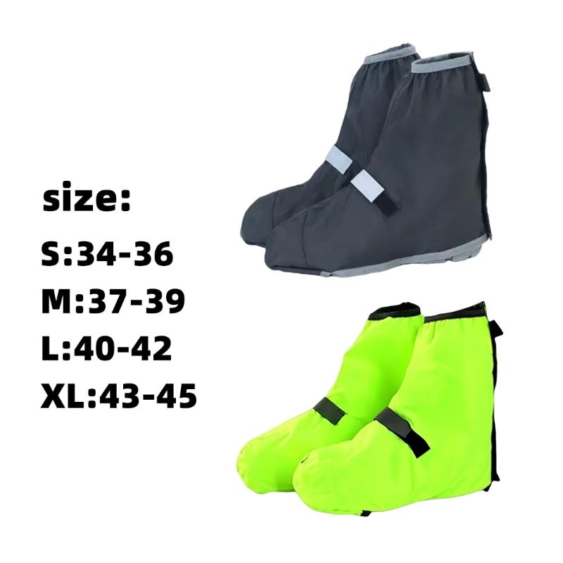 Any Weather Shoe Cover with Reflective Strips for Walking Fishing Gardening Nonslip Polyester Footwear Protectors