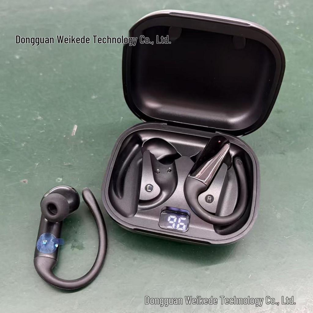 Bluetooth Clip-on Earbuds with Digital Display and Long Battery Life
