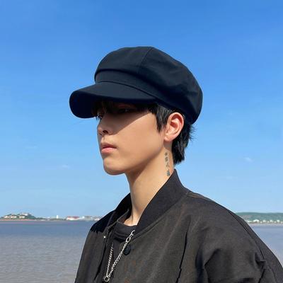 Hat Men's Trendy Brand Bere Octagonal Hat Men's Literary and Artistic Newsboy Hat Women's British Cap Men's Autumn and Winter