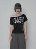 SETUP-EXE Baby Wide Neck Top / Black