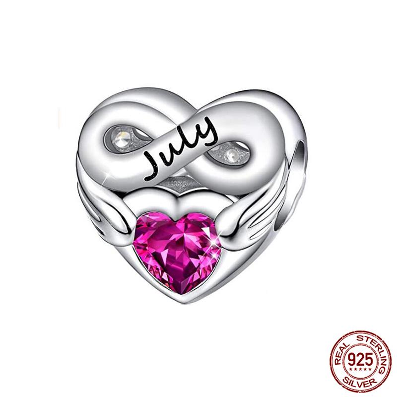 Charm Bead Charms Copper Fits Authentic 3mm Womens Bracelets Month Birthstone Charm Bead Charms Set Pendant Do It Yourself Fine Jewellery Gift