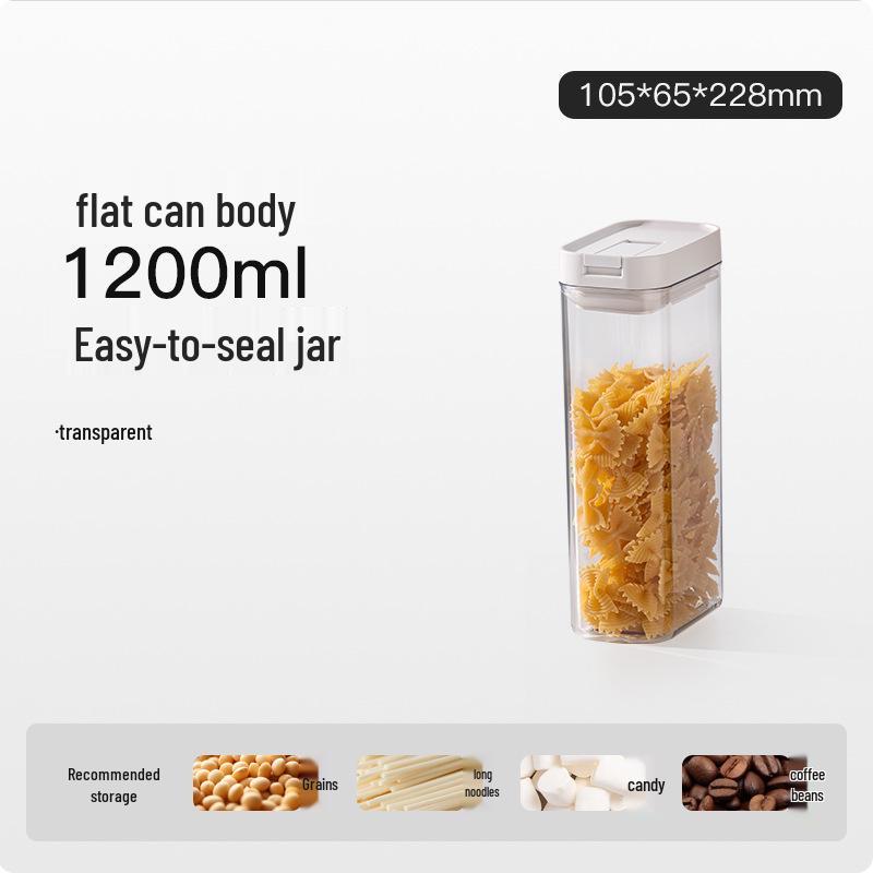 Lebensmittelechter Schnappverschluss-Behälter für Getreide und Trockenwaren - Wasserdichte und feuchtigkeitsdichte Küchenaufbewahrungsbox
