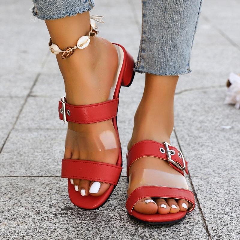 Women Sandals Summer Luxury Outdoor High Heels Shoes for Women Comfort Anti-slip Soft Leather Sandals Women Sandalias De Mujer