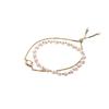 Natural Garnet Bracelet for Women with Pearl and Tourmaline In Forest Style14k Gold-plated Crystal Bead Bracelet with Niche Design