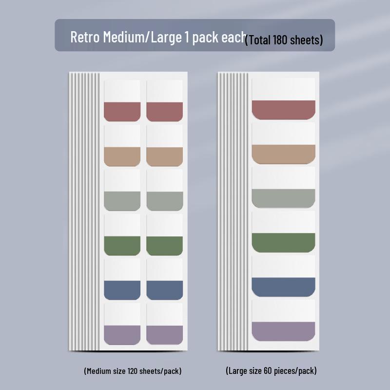 Morandi Writable Label Stickers: Post-it Notes Memo Pads