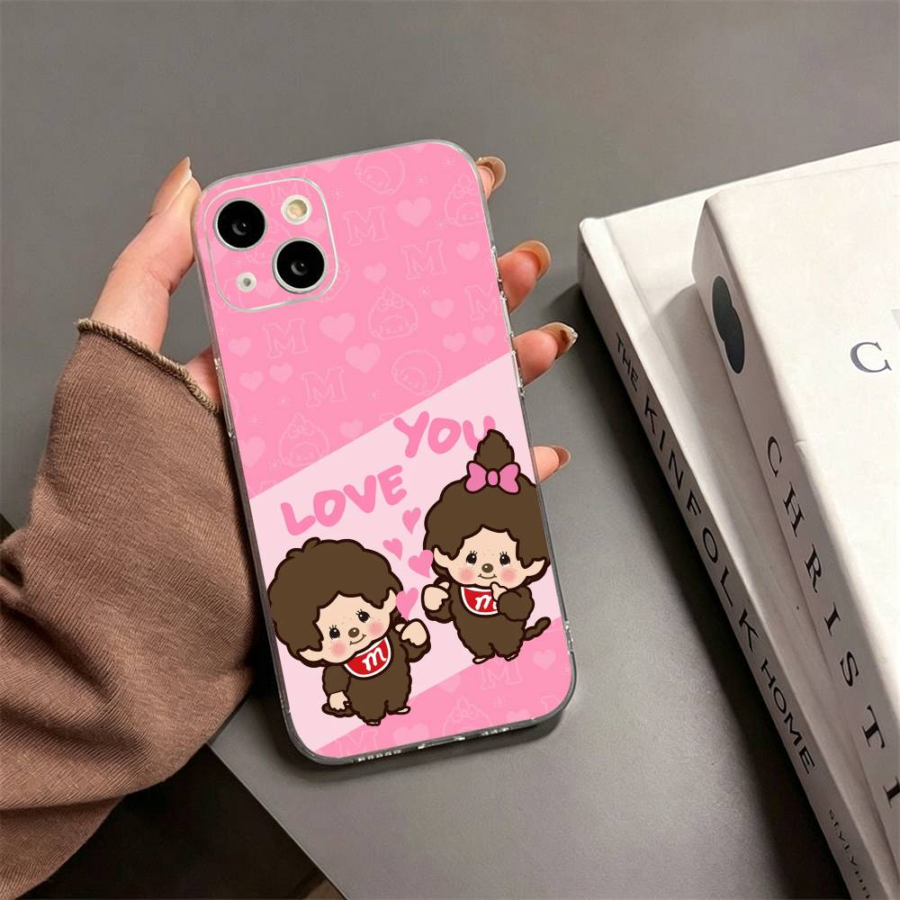 Cute M-monchhichis Phone Case For iPhone17,16,15,14,13,12,11 Plus,Pro Max Soft Transparent Cover iPhone11PROMAX