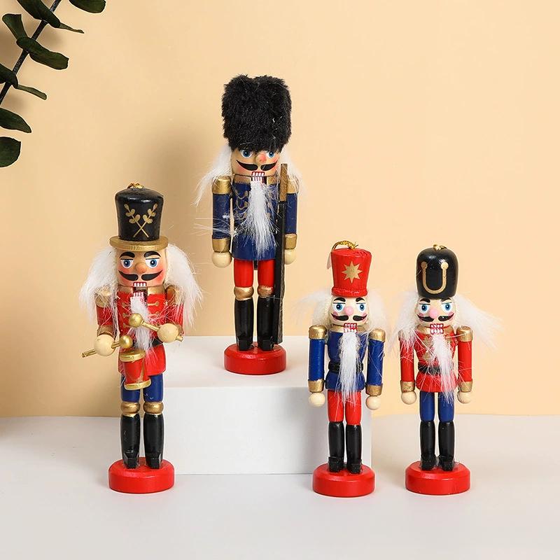 6 buc/Set Crăciun Spărgător de Nuci din Lemn Păpuși DIY Păpușă Jucărie Ornament Pandantiv Crăciun Figurine Sărbători Cadou
